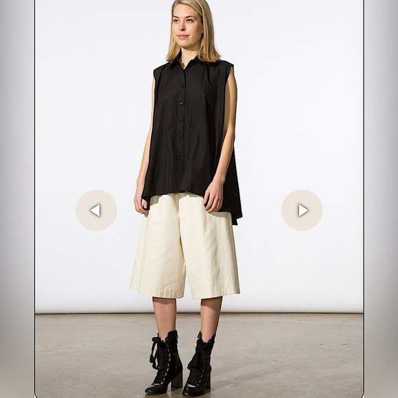 SBJ Austin Liv Button Down Top Modern Minimalist Relaxed Fit One Size S M L XL - Picture 9 of 11